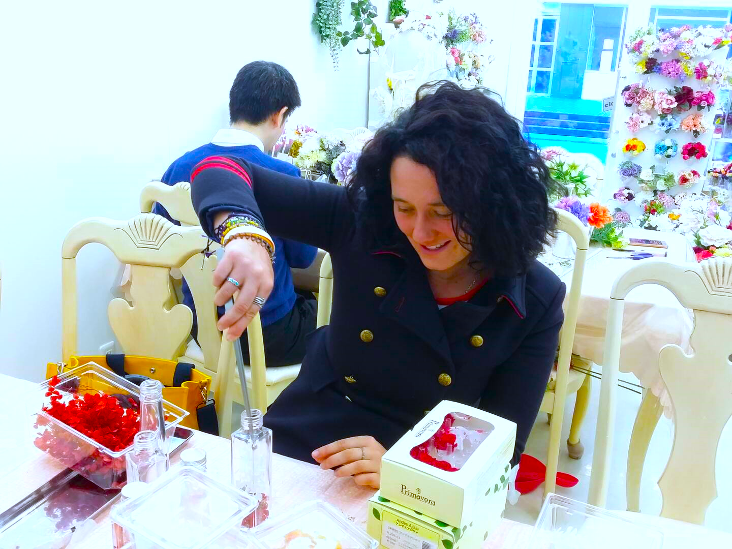 Japanese Flower Arrangement in Bottles, Herbarium Bottle Making Workshop in Jiyugaoka Area